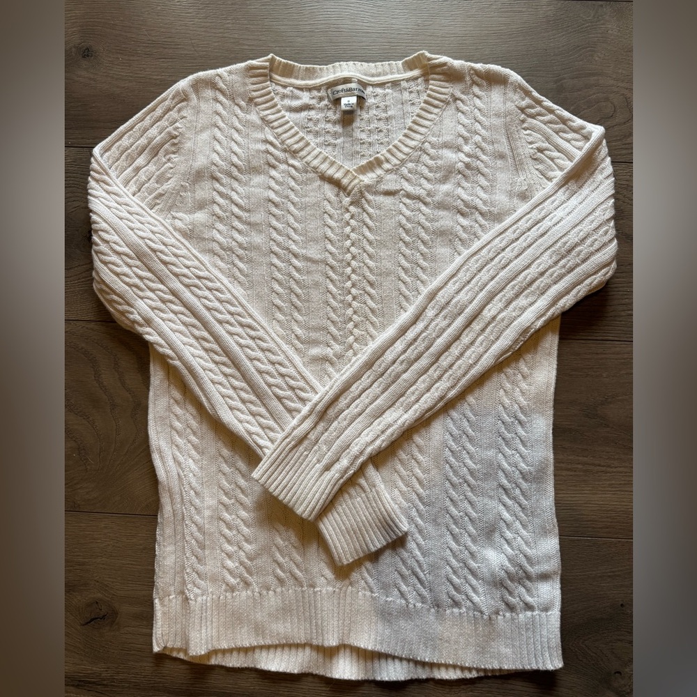 Croft&Barrow Cream Sweater Size S